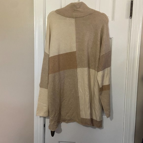 Soft Surroundings Quadro Colorblock Tunic Turtleneck Sweater - Wool Blend - Picture 4 of 11